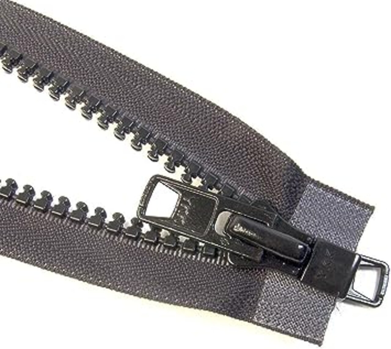 #10 Heavy Duty Marine Grade YKK Separating Zipper - Metal Tab Slider - Color Black - Choose Your Length - Made in The United States (1 Zipper Per Pack) (36" Inches)